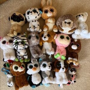 Big eyed beanie baby collection